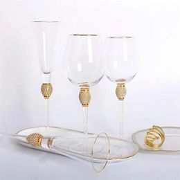 2Pcs Creative Phnom Penh Glass Cup Inlaid Diamond Red Wine Cocktail Champagne Whiskey Wedding Goblet Bar Party Gifts 240408