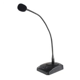 Microphones Gooseneck Microphone Professional Conference Center Mic Capacitive Broadcasting Flexible 360° High Sensitivity Wired 6.35mm Plug