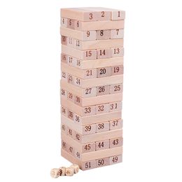 Natural Wood Stack Toy Stacking Height Building Block Toy Montessori Wooden Balance Stacking Toys