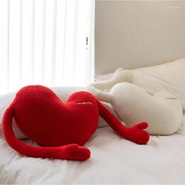 Pillow Heart Shaped Plush Wool Living Room Home Decor Pillows For Sofa Creative Rest Waist Throw Birthday Gifts