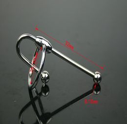 Short Stroke Ball Tipped Stainless Steel Penis Plug Sound with Glans Ring Stainless steel male urethral sex toy8419414