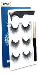 3D Magnetic Eyelashes and Eyeliner Set False Eyelashes 5 Magnet Mink Lashes Natural Thick Soft Magnetic Eye Lashes Makeup Set CX202821851