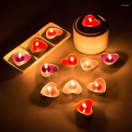 Party Decoration 50Pcs Paraffin Round Tealight Candles Colorful Natural Decorative Chinese Wedding Valentines Day Smokeless Pendant