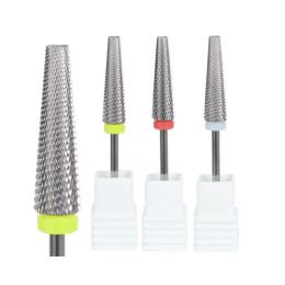Bits 2023 NEW 5 in 1 Carbide Tungsten Extra Long Nail Drill Bits For Nail Gel Remove Electric Manicure Machine Nail Milling Cutter
