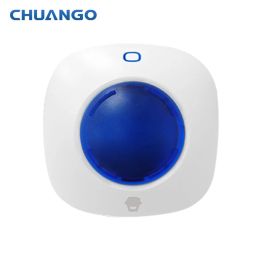 Siren Chuango 315mhz WS105 Mini Wireless Strobe Warning Siren for chuango Home Security Burglar Alarm System panels and sensors