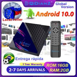 Box Android 10.0 H96 Mini V8 Smart TV Box RK3328A 4K 3D 1080P Up To 60fps H96mini V8 Media Player Set Top Box 2022