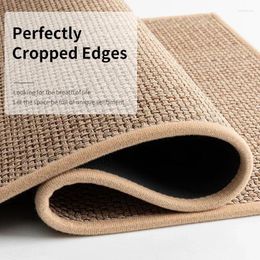 Carpets Washable Non-slip Kitchen Rug Faux Sisal Running Woven Mat Runners With Back Made Of Natural Rubber