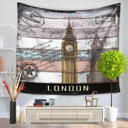 Tapestries Home Decorative Wall Hanging Carpet Tapestry Rectangle Bedspread Famous World Building Moscow Paris London Pattern GT1094