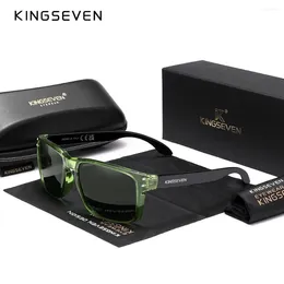 Sunglasses KINGSEVEN Retro TR90 Polarized Square Women Men Carbon Fiber Pattern Design Outdoor Sports Eyewear