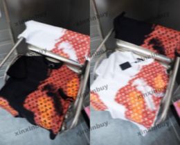 xinxinbuy Men designer Tee t shirt 2024 Italy flame letter printing 1854 short sleeve cotton women gray black Apricot S-XL