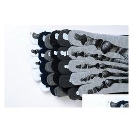 Mens Socks New Whole-5 Colours Punk Rock 3D Print Terror Skeleton Toe Hip Hop Scary Skl Five Finger Odd Sox Bone Male S254O Drop Delive Otcpj