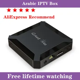 Box Greatbee New Android 10 Arab TV Box Free For Life Wifi Google Youtube Chromecast Set Top Boxes Arabic Boxes TV Receiver