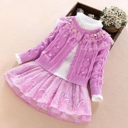 Vestidos de três peças crianças 039S Garment Girl Autumn Roupas de roupas de bebê 2019 Novo padrão Crianças Will Child Western Style Sweat4003347