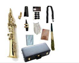 JUPITER JPS747 Soprano Straight Pipe B Flat Saxophone High Quality Brass Gold Lacquer Sax With Mouthpiece Case Accessories5344488