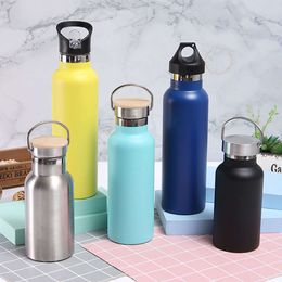 Custom 500ml 600ml 750ml 1000ml Stainless Steel Sports Water Bottle