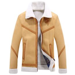 2019 new winter leather coats mens faux fur coat male leather jacket fleece lined velvet thick slim thermal fur jacket men Noble7316061