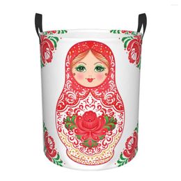 Laundry Bags Russian Doll Babushka Matryoshka Hamper Large Storage Basket Girls Boys Toy Organizer