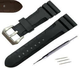 Watch Bands 24mm 22mm Men High Quality Waterproof Rubber Watches Band Strap And Buckle Clasp For PAM3262132