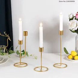 Candle Holders Nordic Style Candlestick Metal Taper Home Decor For Wedding Party Bar Dinner Table Christmas Weddings Events Deco