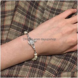 Beaded Designer High Quality The Western Empress Dowager Planet Is Same Type Of Agile Pearl Bracelet Instagram A Trendy And Minimalis Dhrix