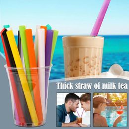 Disposable Cups Straws Coloured Elbow Material Juice Drink Milk Tea