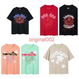 sp5der t shirt men Sp5der Pink Young Thug 555555 mans Women Quality Foaming Printing Spider Web Pattern Tshirt Fashion Print Street Clothes Top Tees fr