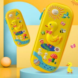 Cases 1 PC 3D Animal Duck Pencil Case Eva Plastic Pencil Cases For Boys Girls Large Storage Student School Stationery Office Supplies