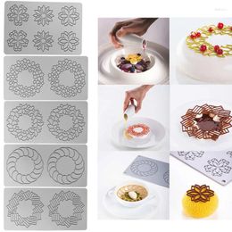 Baking Moulds Geometric Circles Petals Silicone Cake Lace Mold Apple Pear Decorating Tool Border Decoration Kitchen