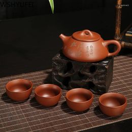 Teaware Sets Top Sale Tea Set Yixing Teapot Handmade Pot Cup 160ml Travel Chinese Ceremony Gift A Of Four Cups