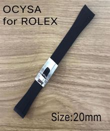 20mm Leather Black Blue Green Rubber Belt Watch Band Strap Fit Watches Band Luxury Mens Watches319a2163197