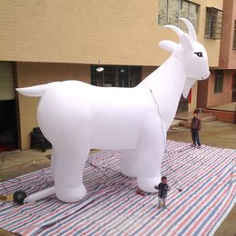 High quality giant 8mH (26ft) with blower white inflatable sheep goat model for advertising Promotion