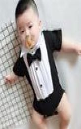 Jumpsuits Infant Boy Formal Bow Tie Suits Born Boys High Qulity Gentle Rompers With Socks European Children Clothes One Piece4167891