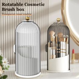 Storage Boxes Rotating Make Organiser Holder Eyebrow Pencil Brush With Up Cosmetic Transparent Lipstick Luxury Makeup Lid