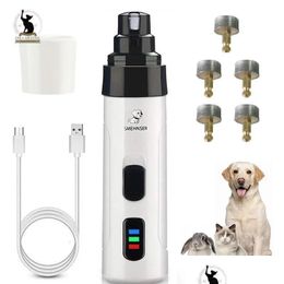 Dog Grooming Rechargeable Nail Grinders Usb Charging Pet Clippers Electric Cat Paws Trimmer Tools 230114 Drop Delivery Home Garden Sup Dhap5