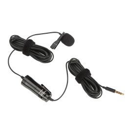 Microphones Omnidirectional Interview Professional Mini Mic Video Recording Lavalier Microphone Live Broadcast 3.5mm Jack Clip On Hands Free