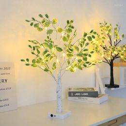 Party Decoration LED Tree Light Indoor Simulation White Birch Home Christmas Scene Layout Luminous Decor