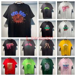 sp5der T Shirt Mens Womens Designers T Shirts Black pink white red green Tops Man Fashion Casual Shirt spider Shorts Sleeve Clothes qa