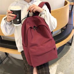 Backpack Unisex Large Capacity Korean Harajuku Versatile Solid Computer Bag Student School Bookbag Fashion Casual Travel