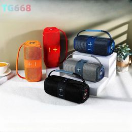 Portable Bluetooth Speaker With LED Light TWS Outdoor Handheld Wireless Subwoofer Support TF/AUX/FM And U Disc TG668