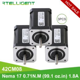 Chargers Rtelligent Name 17 Stepper Motor 0.71n.m 60mm 3pcs Nema 17 Stepping Motor with 30cm Wire for 3d Printer Cnc Hine