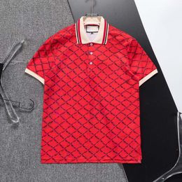 Summer Designer T-shirt Classic Mens Polo Shirt With Letters High Street Clothing Tees Top Quality Polos T-shirts Solid Color Tops M-3XL