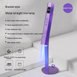 Dryers Manicure New Metal Pen Uv Light Lamp With Display Portable Power Phototherapy Uv Led Lamps Mini Handheld Lamp Nail Tools