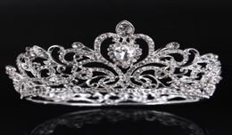 Bridal jewelry silver circle diamond Crown Princess Bride crown wedding accessories1666231