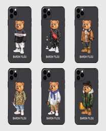 Cute Fashion Bear Silicone Phone Cases For iPhone 6s Plus 11 8 13 XR SE2 12 Max Mini Pro X 6 XS 7 Luxury Brand Clear Soft Cover Bo8393382