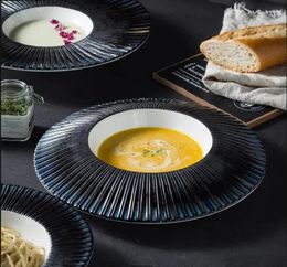 Plates Nordic Household Ceramic Tableware Steak Plate Afternoon Tea Dessert Cake Restaurant Main Course Dishes