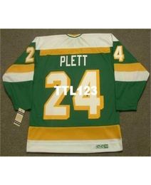 740 24 WILLI PLETT Minnesota North Stars 1983 CCM Vintage Hockey Jersey or custom any name or number retro Jersey4719515