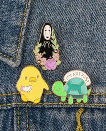 Cartoon animal enamel pins brooches for women small yellow chicken Holding knife badge lapel pin clothes backpack Jewellery gift for4237647