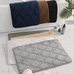 Bath Mats Comfort Memory Foam Mat Carpet Non-slip Super Absorb Shower Bathroom Doormat Basin Bathtub Side Floor Rug Soft Foot Pad