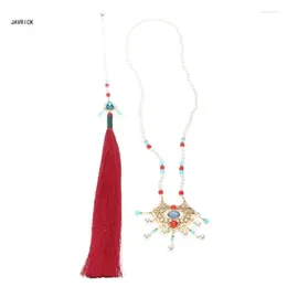 Chains Exquisite Hanfu Tassels Necklace Long Chain Unique Charm Ancient Chinese For Woman Girl D0LC
