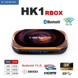 Box HK1 RBOX X4 Android 11.0 Amlogic S905X4 Smart TV BOX 8K 4G 32/ 64/128GB 3D Wifi 2.4G 5G Support Google Player Set Top Box